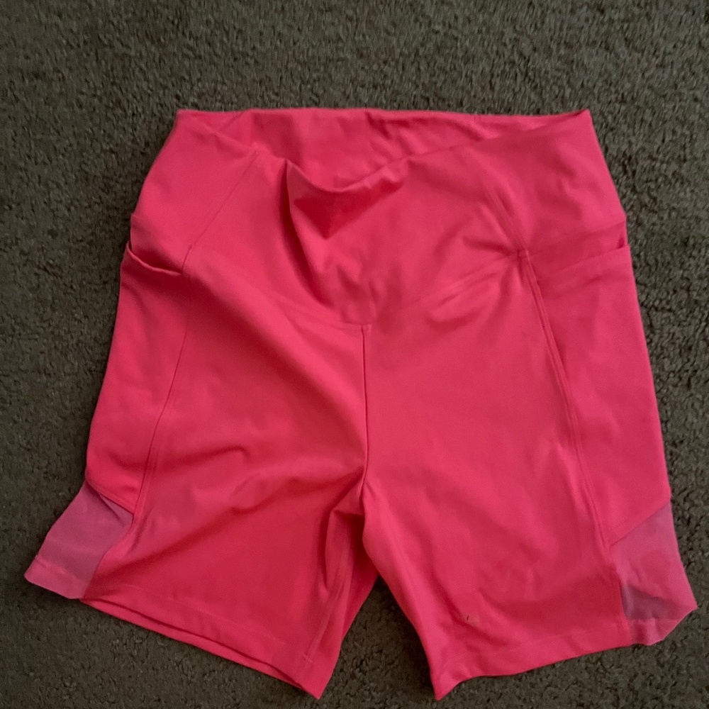 Pink biker shorts